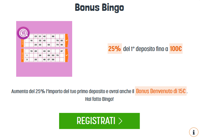 Bonus Bingo Snai